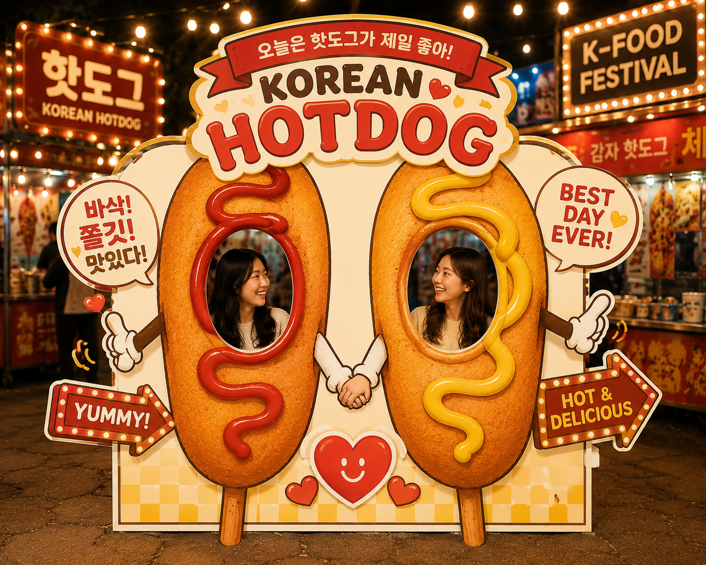 Giant Korean Hotdog photo zone