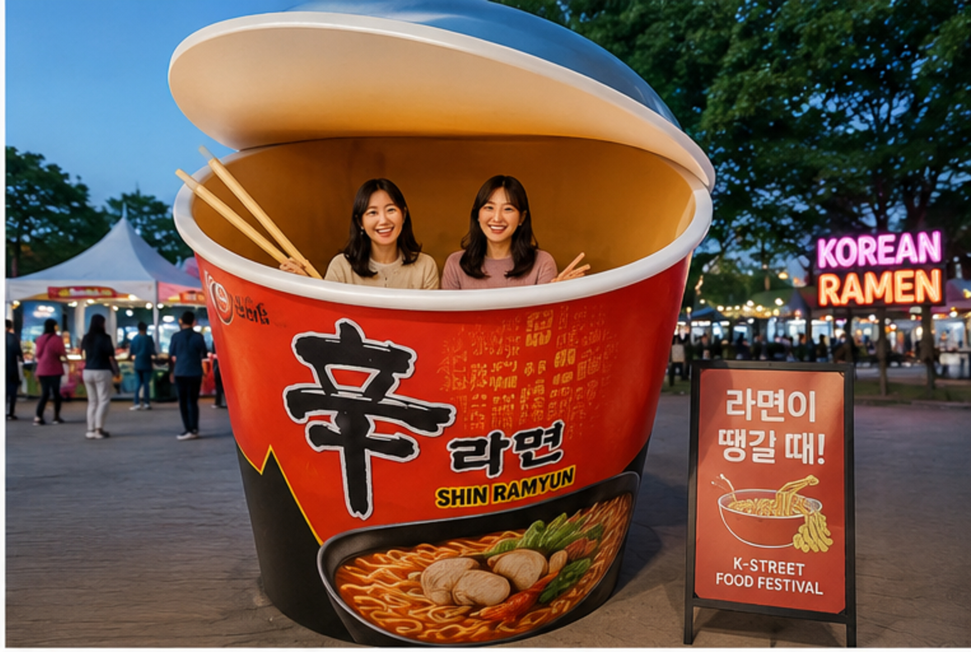Giant Shin Ramyun photo zone