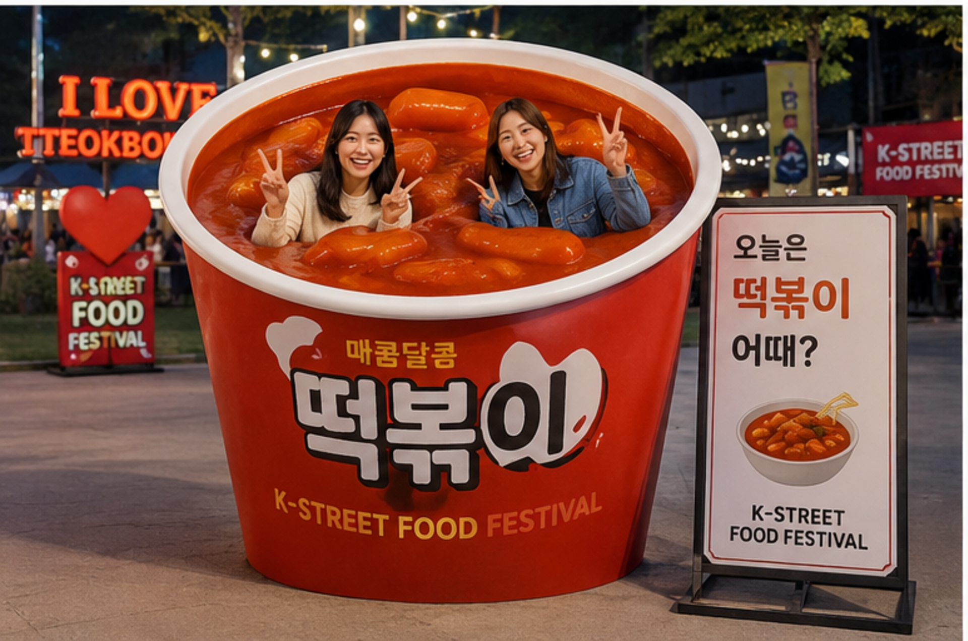 Tteokbokki Bucket photo zone